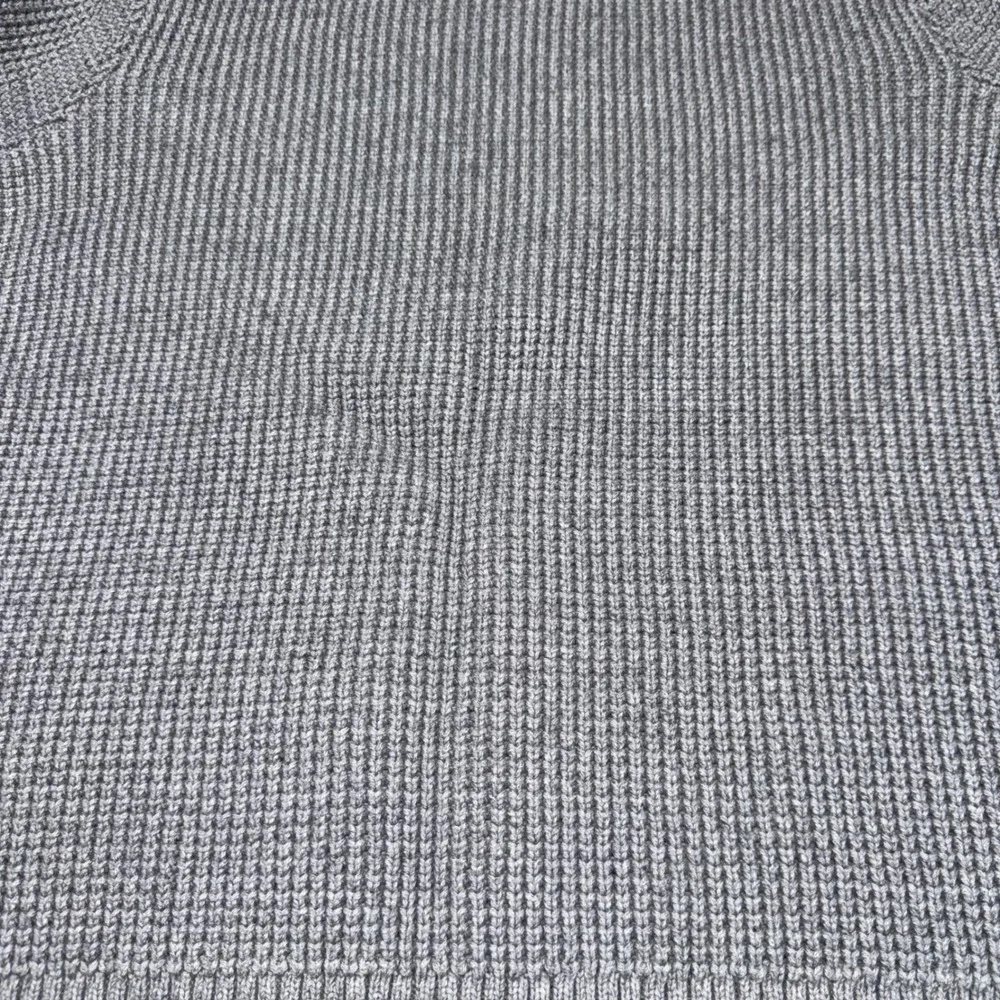 Duluth Trading Co Mens XXL Gray Waffle Knit Cotton Blend Crewneck Sweater